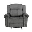 Brennen Gray recliner chair angled view