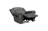 Brennen charcoal reclining sofa set frontal view