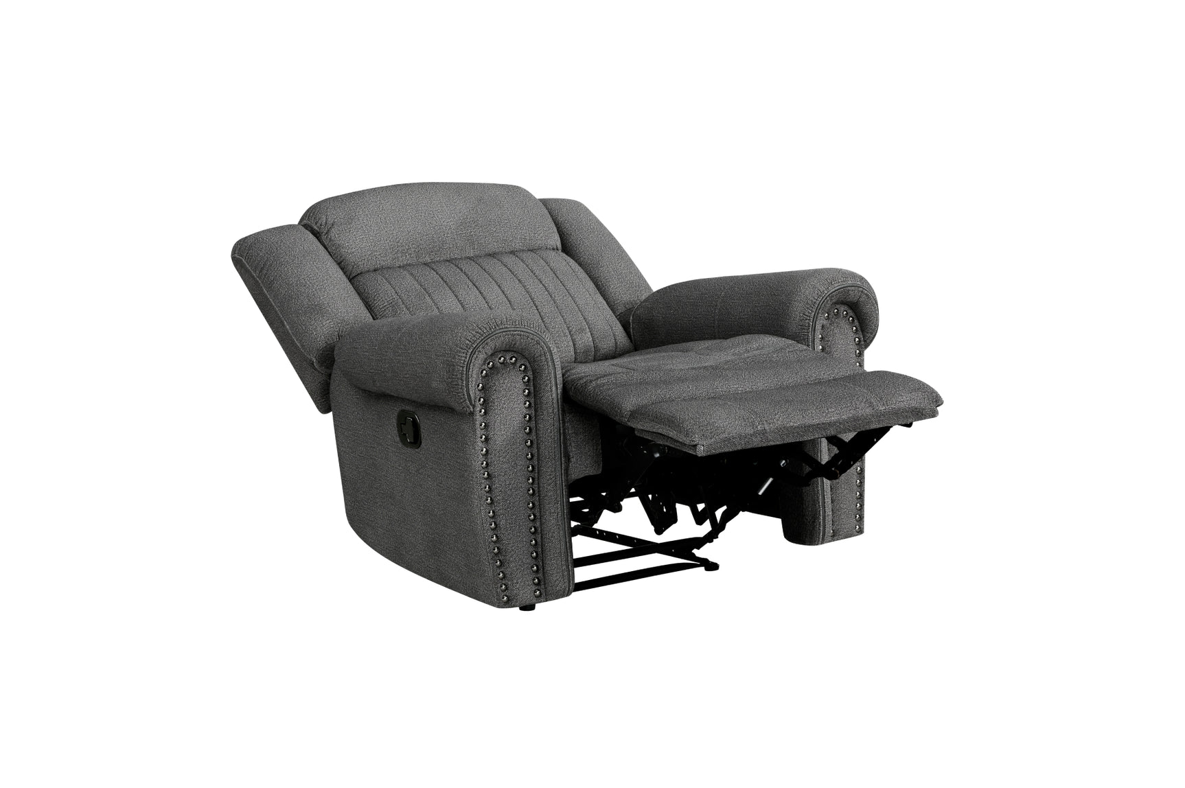 Brennen charcoal reclining sofa set frontal view