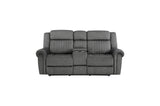 Reclined position of sofa showing power control