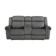 Brennen Charcoal Power Reclining Loveseat - angled front view