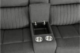 Brennen charcoal reclining sofa set frontal view