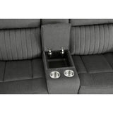 Open center console with storage and cup holders