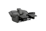 Brennen charcoal reclining sofa set frontal view
