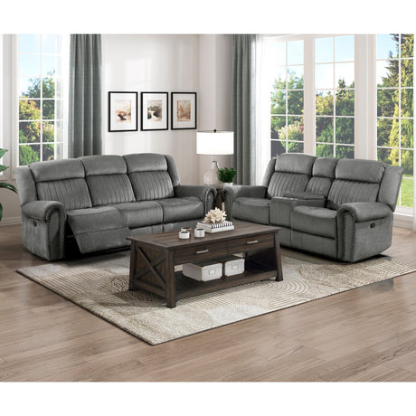 Reclined seat position of Brennen loveseat