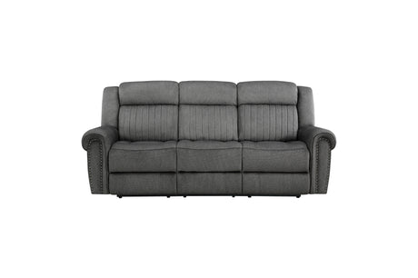 Brennen Charcoal power reclining chair side angle