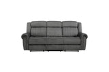 Brennen charcoal reclining chair side view