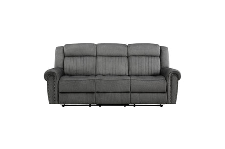 Brennen charcoal reclining chair side view