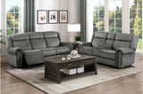 Brennen Charcoal power reclining sofa front view