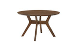 Edam Dark Yellow Fabric Round Dining Room Set in a room setting
