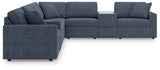 Frontal view of Modmax Ink Performance sectional sofa
