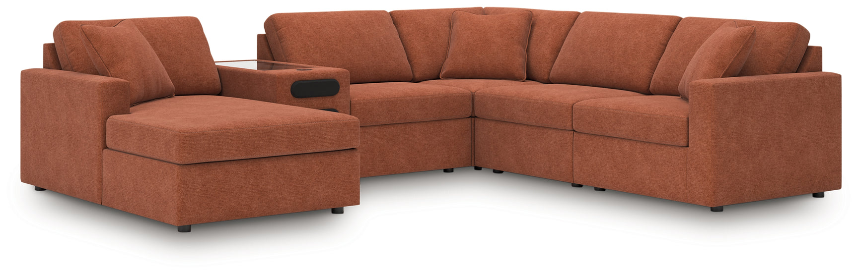 Alternate angle of Modmax Spice 6-piece sectional with chaise