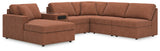 main view of Modmax Spice Nuvella® 6-Piece Sectional with Chaise sectional sofa