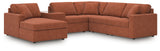 Detail of storage compartment on sectional