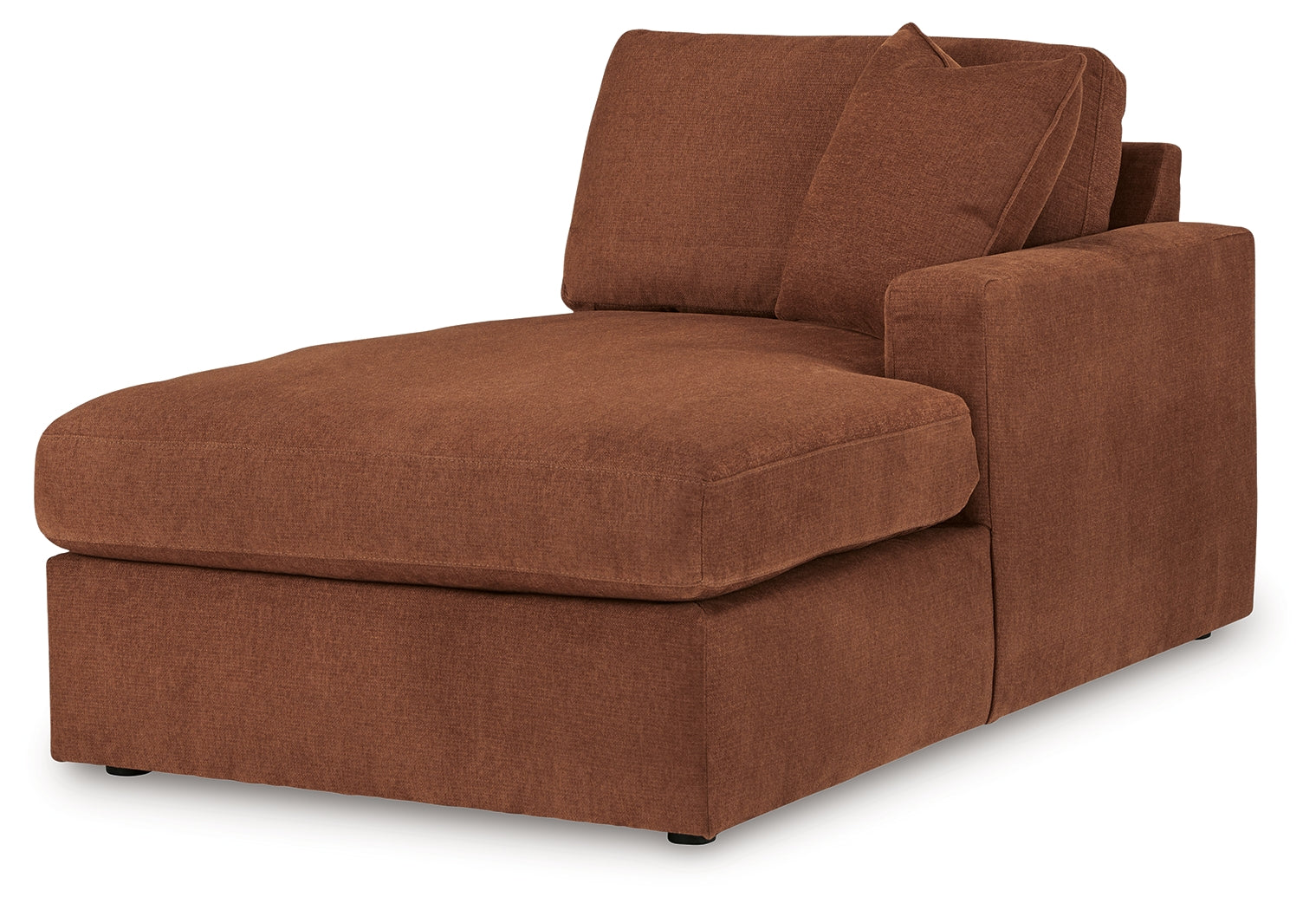 Side room view of sectional sofa