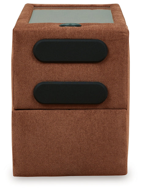 close-up detail of sectional sofa upholstery