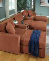 Modmax Spice 5-Piece Sectional Sofa with Ottoman close-up detail