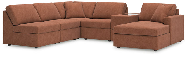main view of Modmax Spice Nuvella® 6-Piece Sectional with Chaise sectional sofa