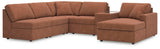 Modmax Spice 6-Piece Sectional Sofa with Chaise in Performance Fabric