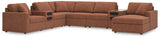 main view of Modmax Spice Nuvella® 8-Piece Sectional with Audio System and Chaise sectional sofa