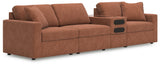 Detailed shot of Modmax Spice Nuvella Sectional fabric and cushions
