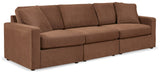 Close detail of seating and armrest on Modmax Spice Sofa and Loveseat