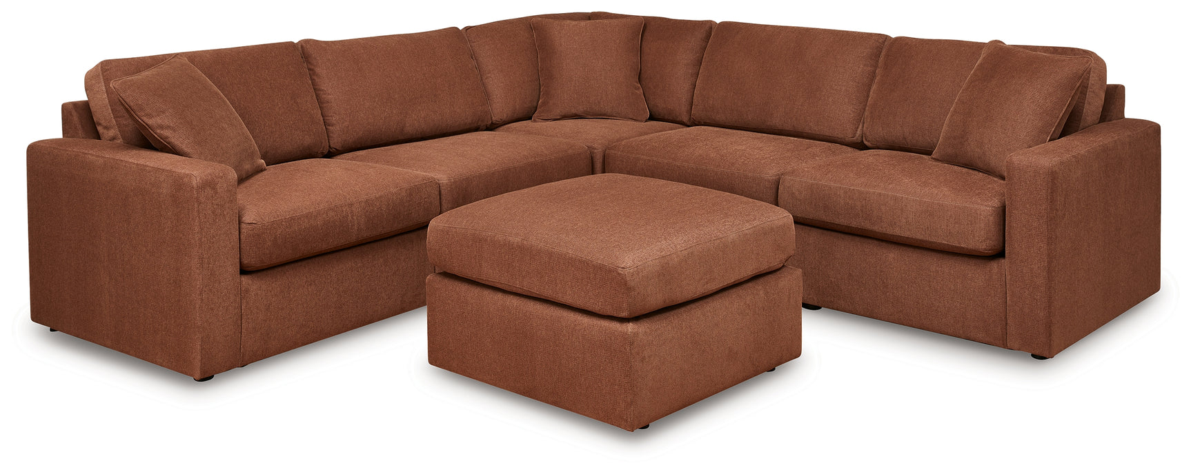 Modmax Spice 5-Piece Sectional Sofa with Ottoman side profile