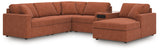 Side view of Modmax Spice sectional sofa with chaise