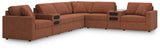 side view of Modmax Spice Nuvella® 8-Piece Sectional sectional sofa