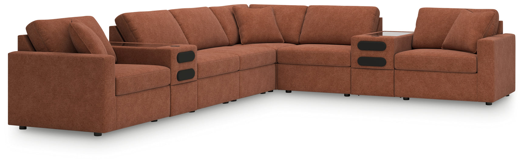 side view of Modmax Spice Nuvella® 8-Piece Sectional sectional sofa