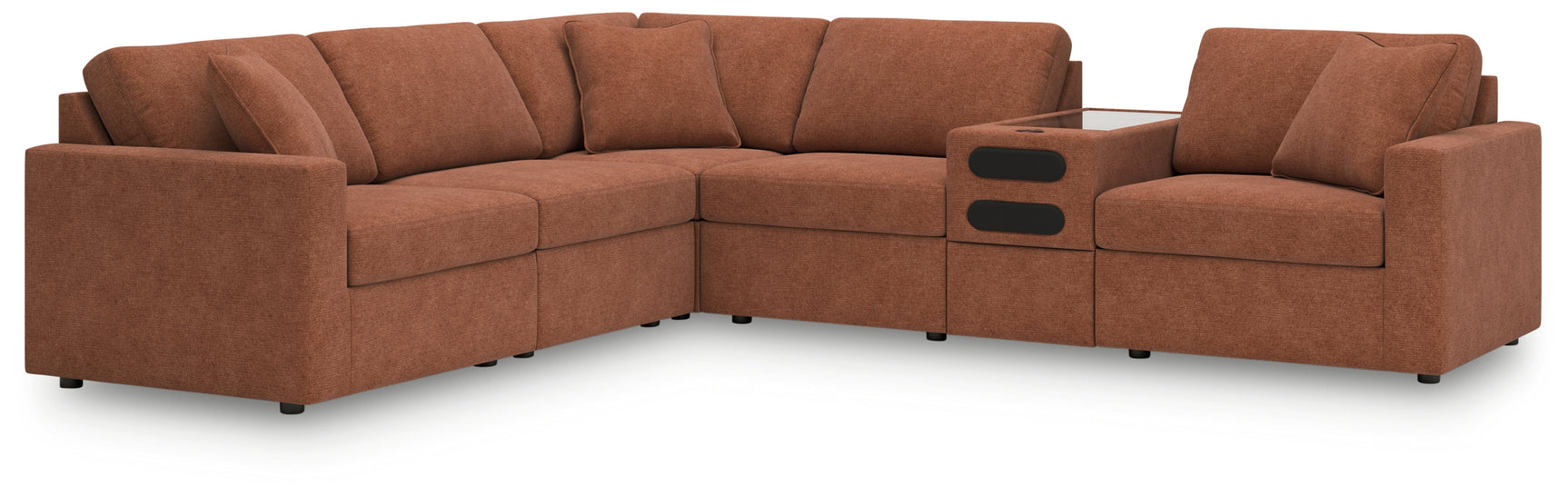 room view of Modmax Spice Performance Fabric,Next-Gen Nuvella™ 6-Piece Sectional sectional sofa