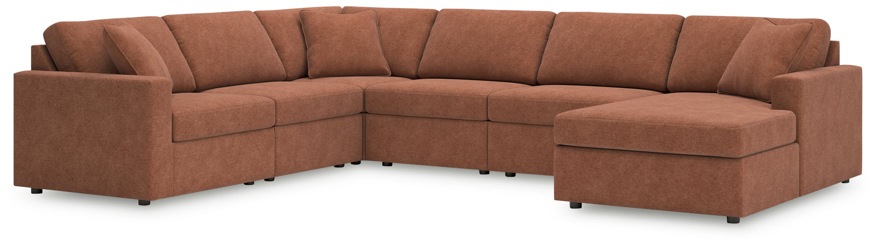 side view of Modmax Spice Performance Fabric,Next-Gen Nuvella™ 6-Piece Sectional sectional sofa