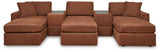 Modmax Spice 5-Piece Sectional Sofa with Ottoman side view