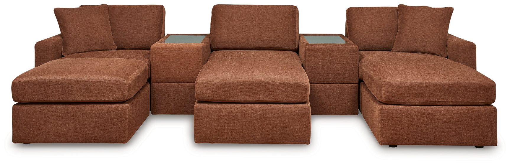 Modmax Spice 5-Piece Sectional Sofa with Ottoman side view