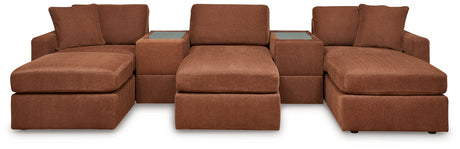 Modmax Spice 5-Piece Sectional Sofa with Ottoman side view