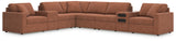 side view of Modmax Spice Nuvella® 8-Piece Sectional sectional sofa