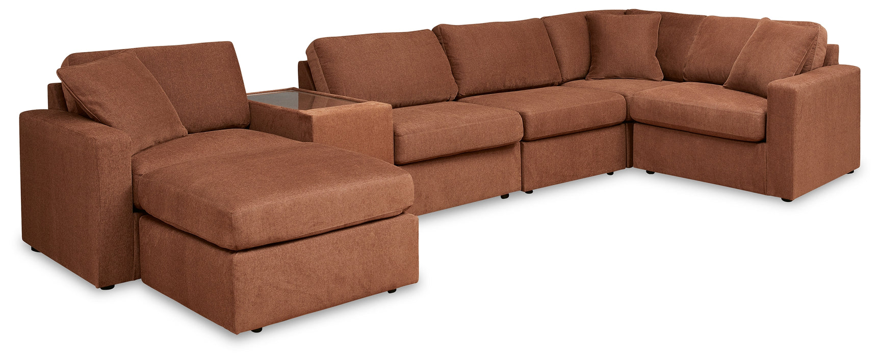 room view of Modmax Spice 6-Piece Sectional Sofa with Ottoman sectional sofa