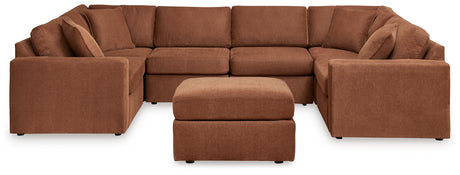 side view of Modmax Spice 6-Piece Sectional Sofa with Ottoman sectional sofa