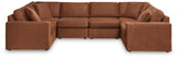 Close-up detail of Modmax Spice Nuvella sectional sofa upholstery