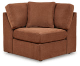 side view of Modmax Spice Nuvella® 8-Piece Sectional with Chaise sectional sofa