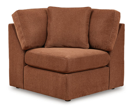 Side angle of Modmax Spice 8-piece sectional showing chaise