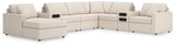 Side angle of Modmax Oyster 8-piece sectional sofa with chaise lounge