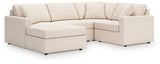 Back view of Modmax 4-piece sectional sofa with chaise
