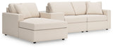 Close-up side view of Modmax performance fabric sectional sofa