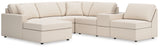 Side view of Modmax Oyster Nuvella® sectional sofa with chaise