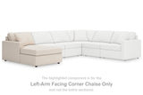 Close-up detail of Modmax Oyster Nuvella® sectional upholstery and audio console
