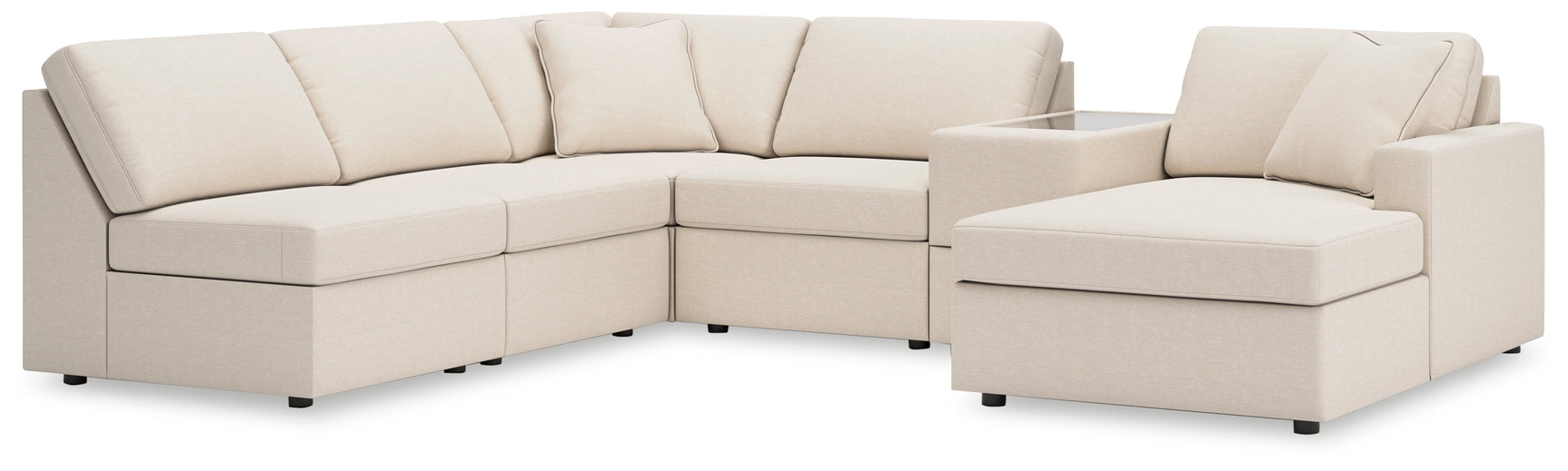 Closeup detail of sectional arm and cushion
