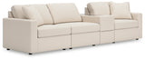 Detailed close-up of sectional sofa fabric