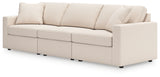 Side angle showing built-in audio features in sectional