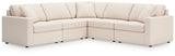 main view of Modmax Oyster Nuvella® 5-Piece Sectional sectional sofa